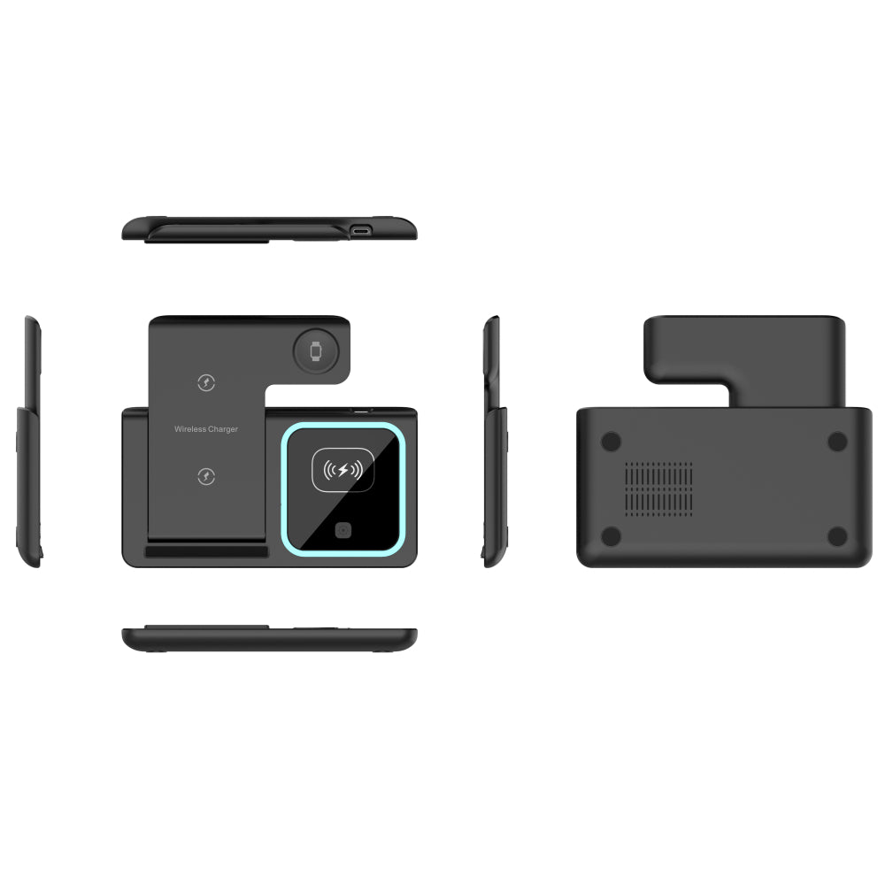 3-in-1 Magnetic Wireless Charging Station 15W – Foldable Phone Charger Stand PERSIAN