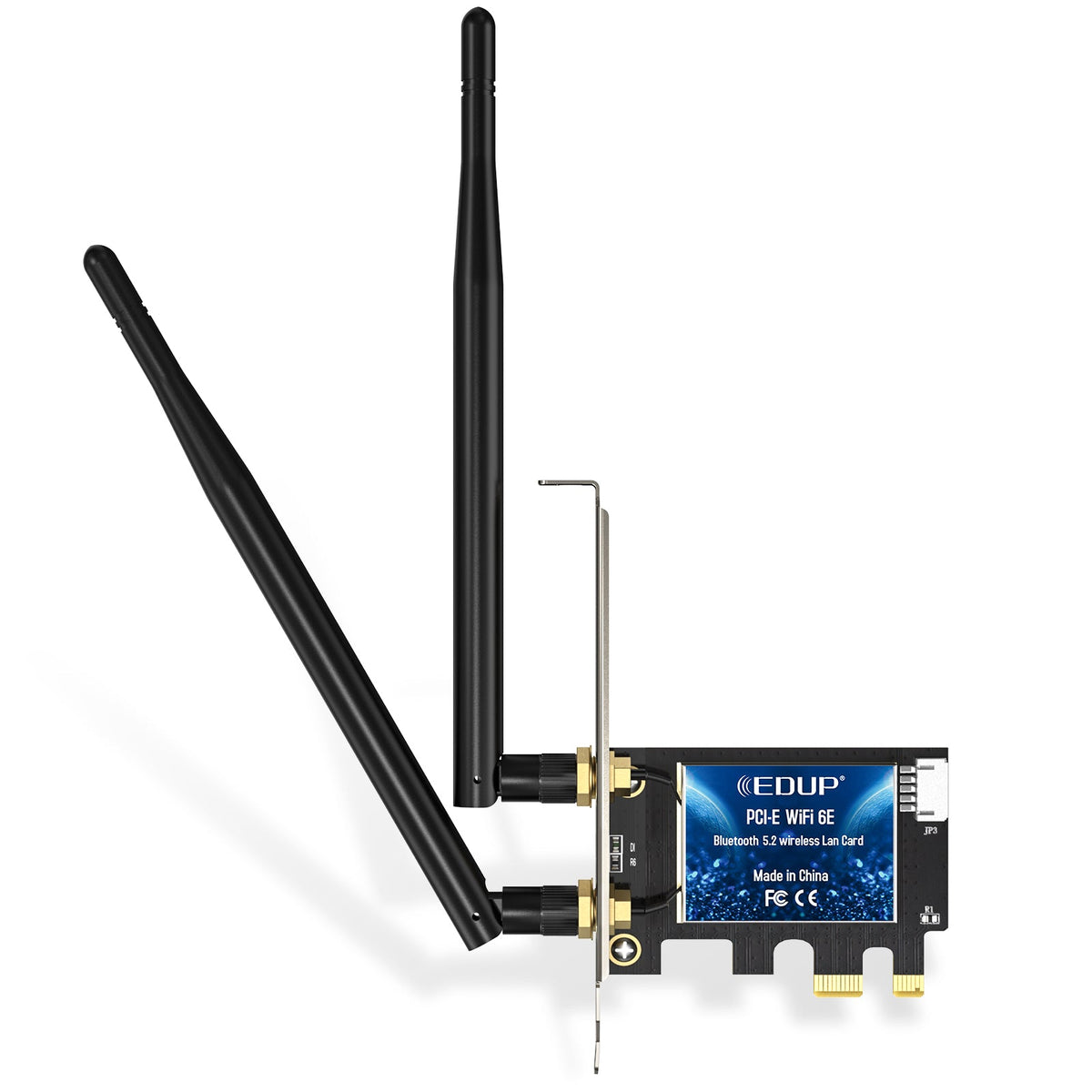 EDUP WiFi 6E PCIe Wireless Adapter – Tri-Band 2.4GHz, 5GHz & 6GHz | Up to 5400Mbps PERSIAN