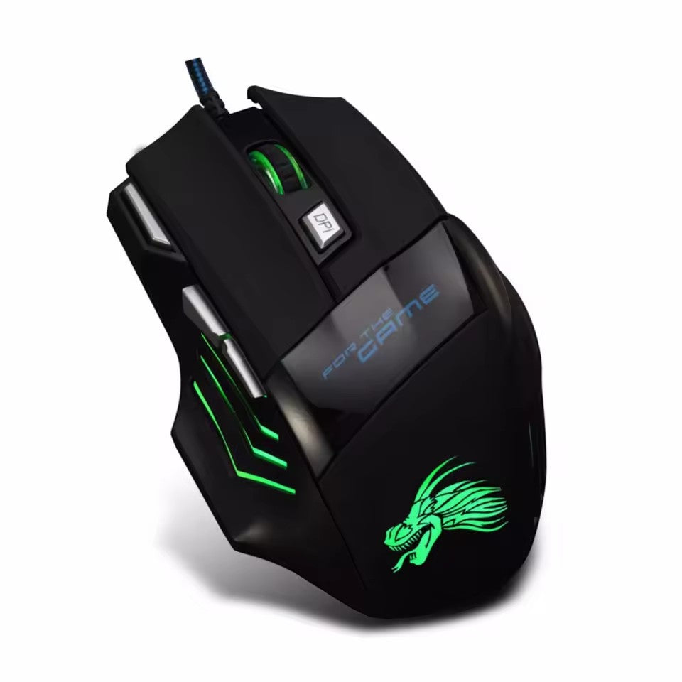 Gaming Mouse with 7-Color LED Backlight | 7-Button Adjustable USB Wired Optical Mouse for PC, Laptop & Office PERSIAN store