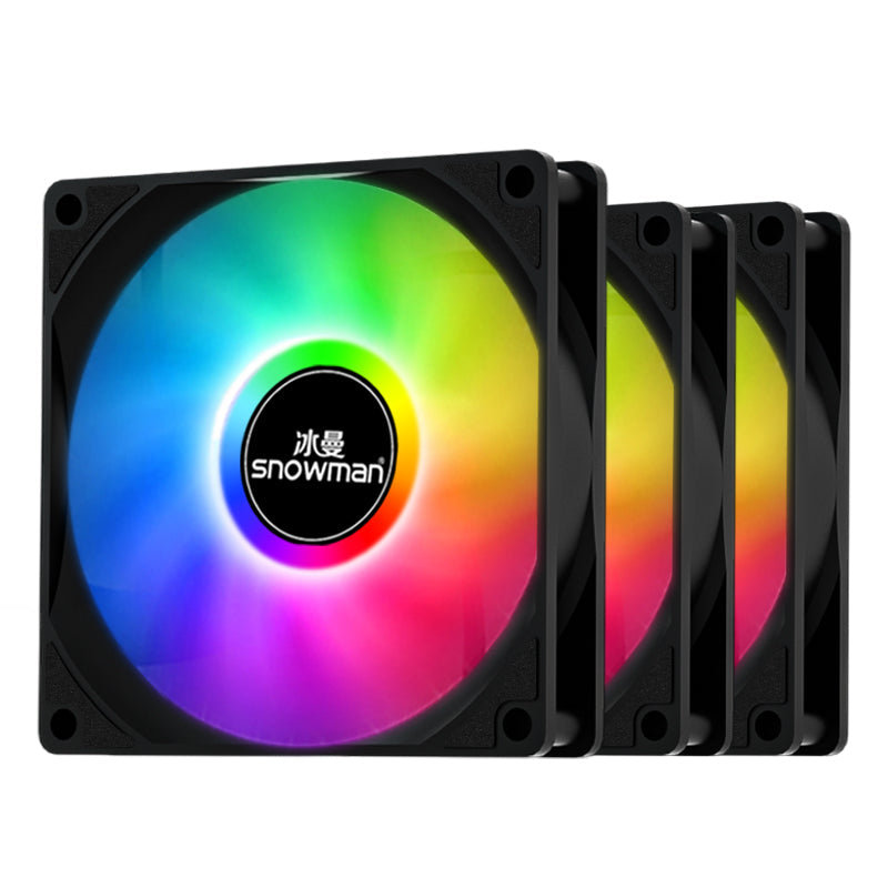 SNOWMAN 120mm RGB PC Case Fan – Silent Cooling, High Airflow & Rainbow LED PERSIAN