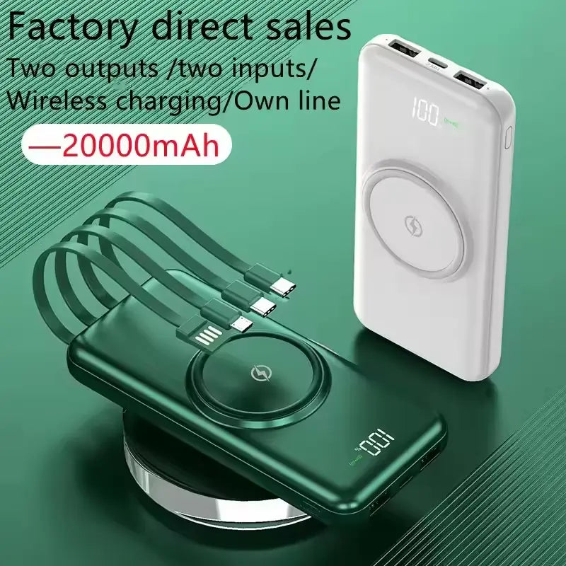 MXH 20000mAh Wireless Power Bank | Fast Charger & LED Display PERSIAN