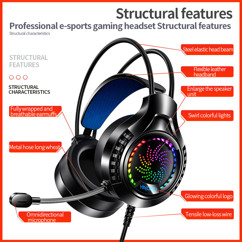 Q7 7.1 Channel USB Gaming Headset | Mic & LED Light PERSIAN