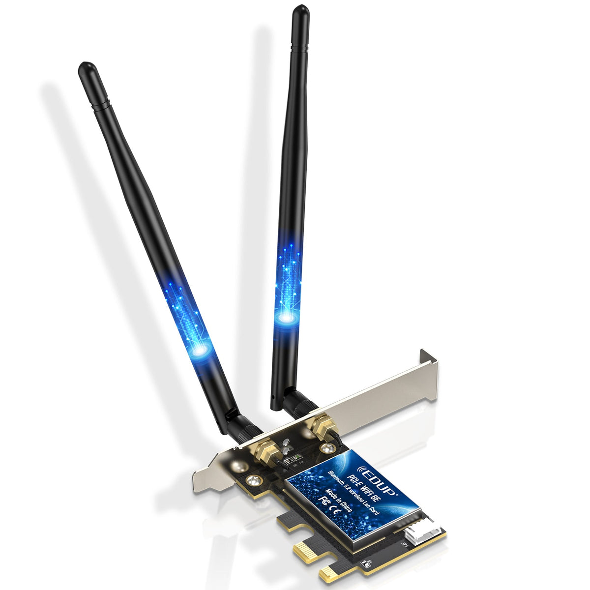 EDUP WiFi 6E PCIe Wireless Adapter – Tri-Band 2.4GHz, 5GHz & 6GHz | Up to 5400Mbps PERSIAN