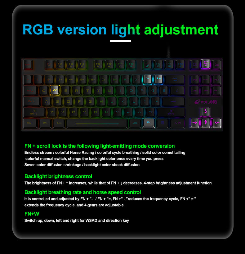 K16 87-Key RGB Wired Gaming Keyboard PERSIAN store