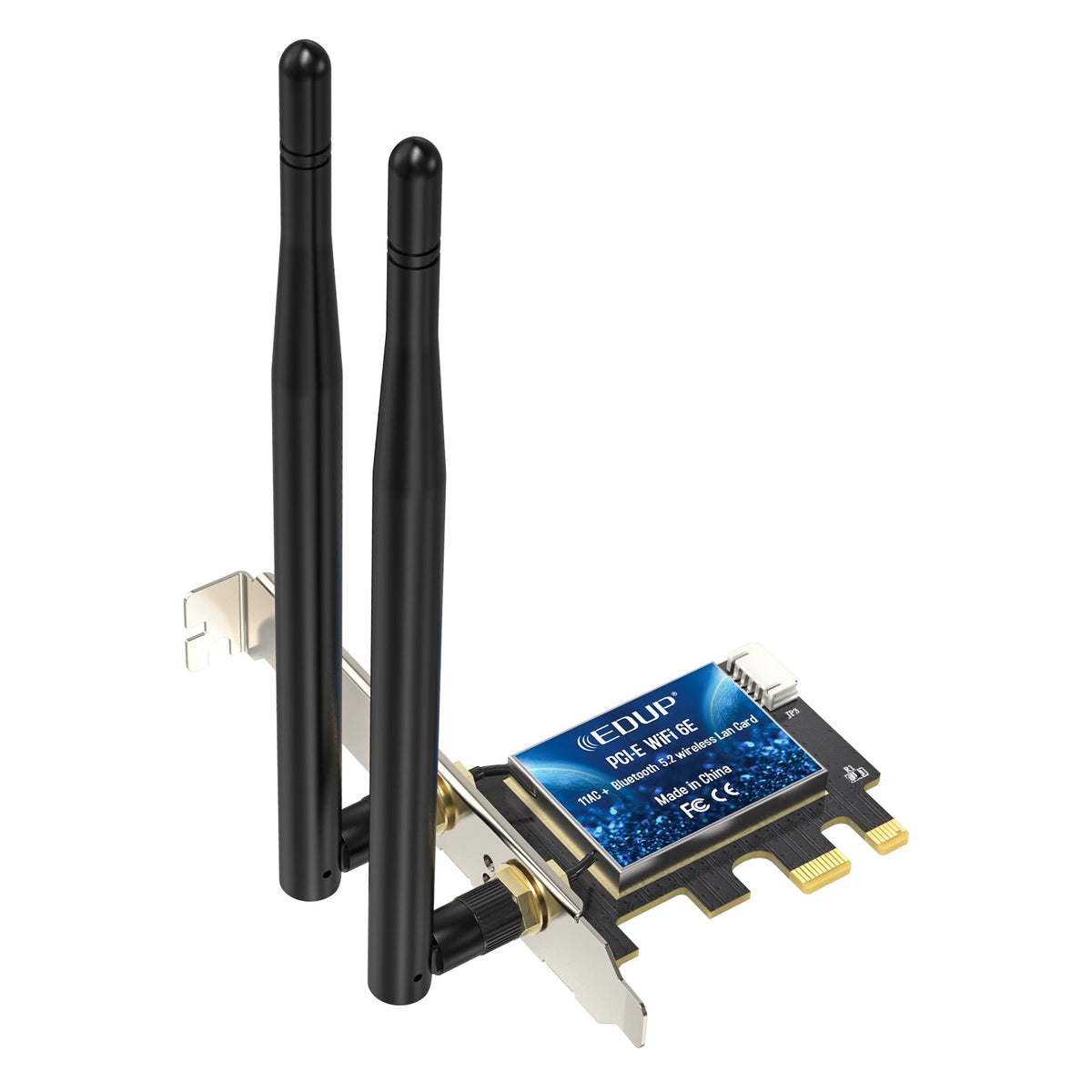 EDUP WiFi 6E PCIe Wireless Adapter – Tri-Band 2.4GHz, 5GHz & 6GHz | Up to 5400Mbps PERSIAN