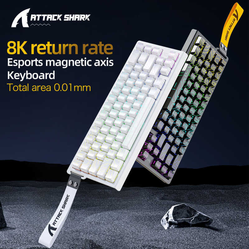 ATTACK SHARK X68 HE Gaming Mechanical Keyboard – 68 Keys, RGB Lighting & 8KHz Wired Performance PERSIAN
