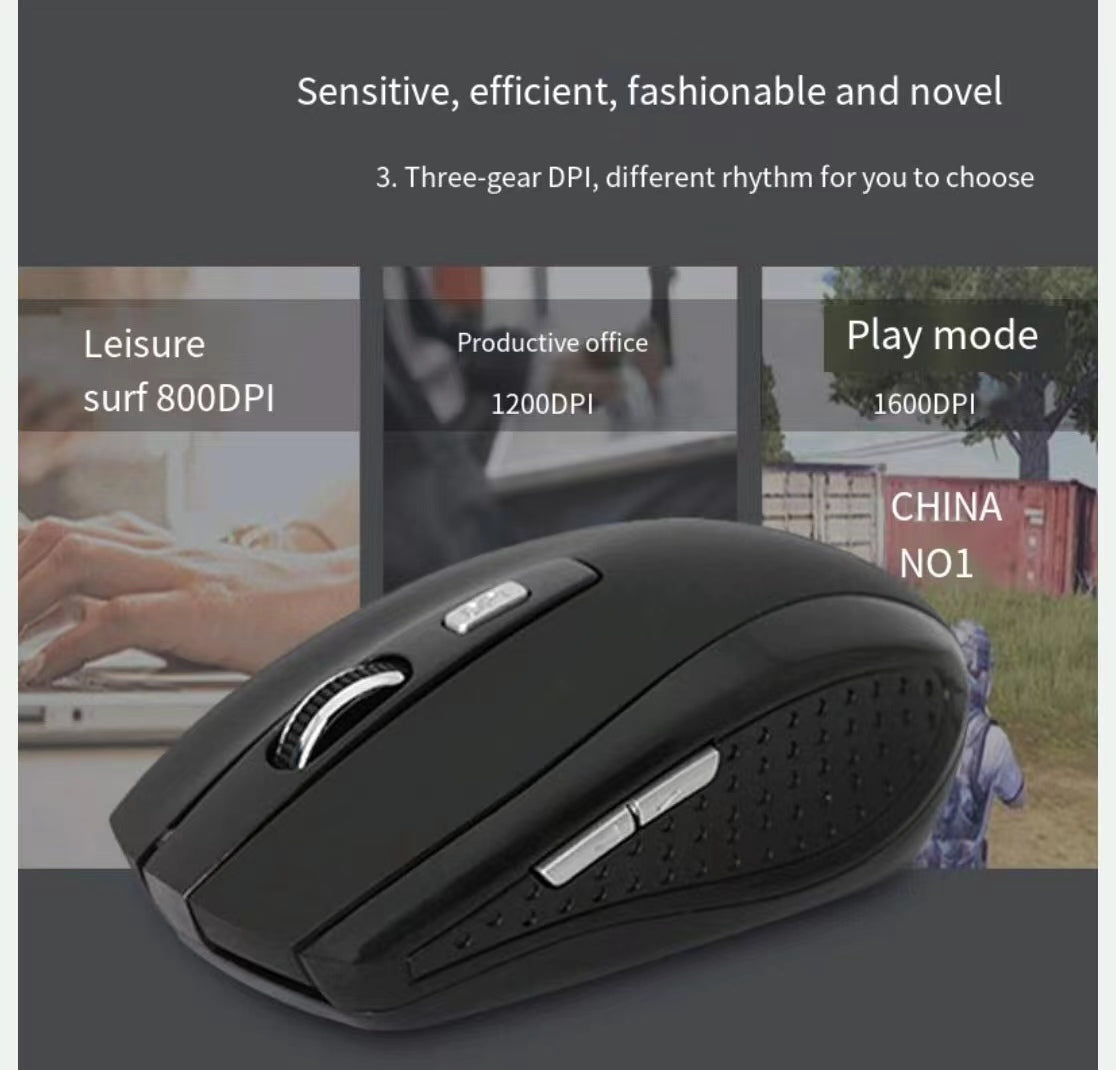 7500 Wireless Gaming Mouse 1600DPI | 2.4G USB Optical Mouse with 6 Buttons, LED Backlight & Ergonomic Design PERSIAN store