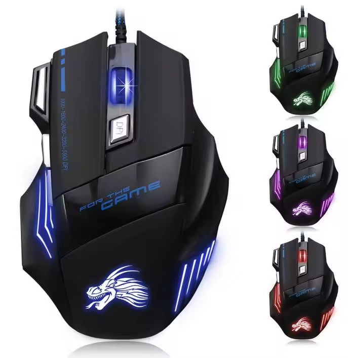 Gaming Mouse with 7-Color LED Backlight | 7-Button Adjustable USB Wired Optical Mouse for PC, Laptop & Office PERSIAN store