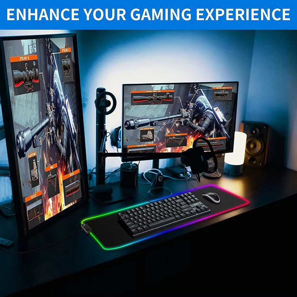 Large RGB Gaming Mouse Pad – 10 Lighting Effects, Non-Slip Rubber Base & 780×300mm Extended Design PERSIAN store
