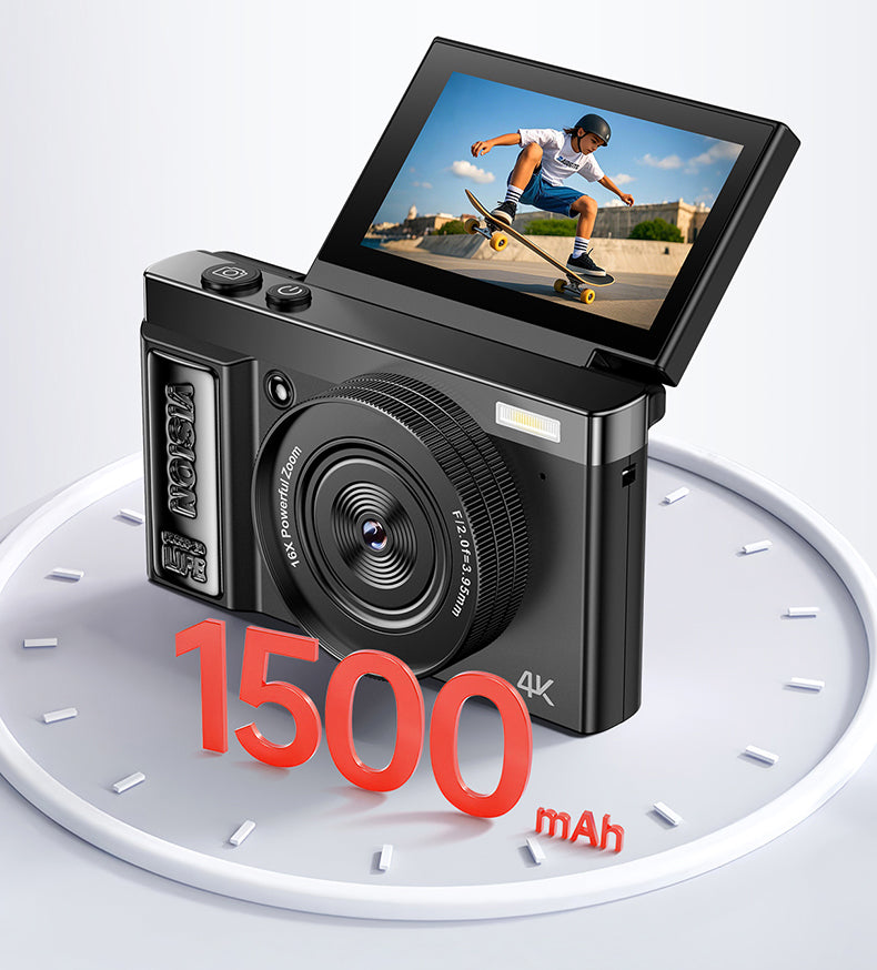 BENJIE A9 4K 64MP Digital Camera | Retro Y2K Compact Vlogging Camera with 16X Zoom, Flip Screen & EIS PERSIAN store