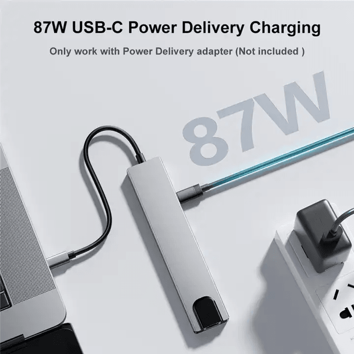 Mindpure 8-in-1 USB-C Hub 100W PD | 4K HDMI 2.0, Gigabit Ethernet, SD/TF Card Reader & USB 3.0 Dock PERSIAN store