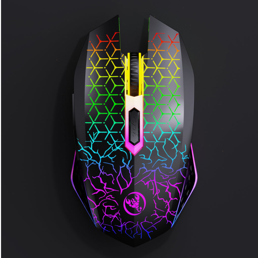 HXSJ T34 1600DPI RGB Wireless Gaming Mouse PERSIAN store