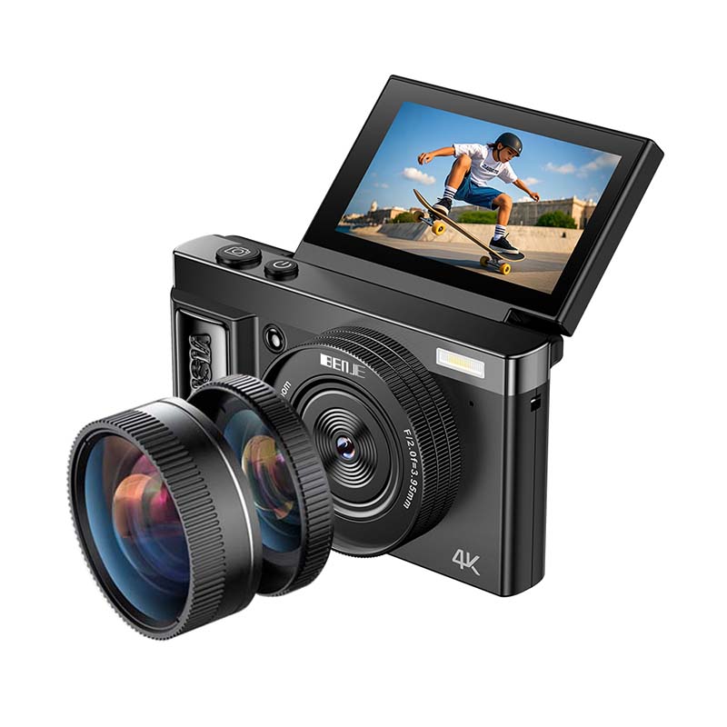 BENJIE A9 4K 64MP Digital Camera | Retro Y2K Compact Vlogging Camera with 16X Zoom, Flip Screen & EIS PERSIAN store