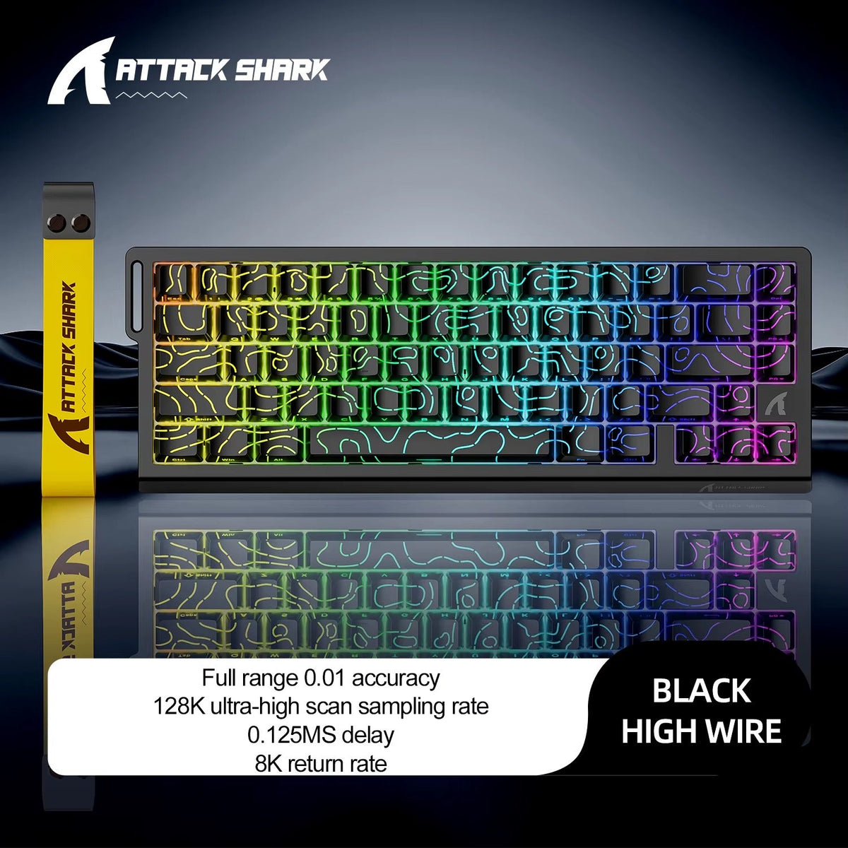 ATTACK SHARK X68 HE Gaming Mechanical Keyboard – 68 Keys, RGB Lighting & 8KHz Wired Performance PERSIAN