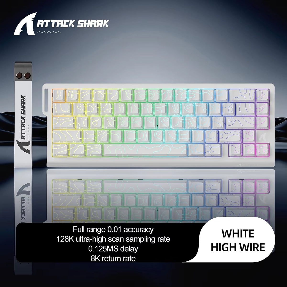 ATTACK SHARK X68 HE Gaming Mechanical Keyboard – 68 Keys, RGB Lighting & 8KHz Wired Performance PERSIAN